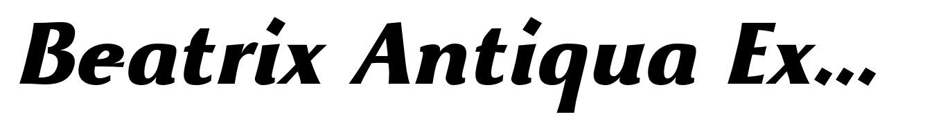 Beatrix Antiqua ExtraBold Italic
